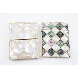 Two Victorian mother of pearl calling card cases, plain…