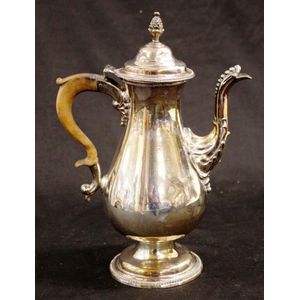 Sheffield Plate Coffee Pot with Wooden Handle - Tea & Coffee Pots ...