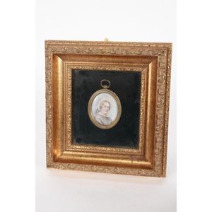 Good Edwardian ivory portrait miniature, of oval form,…