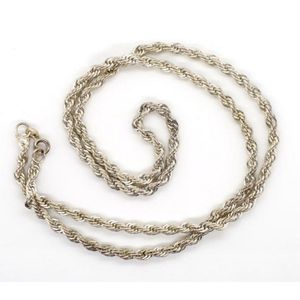 925 Sterling Silver Rope Chain Necklace - 22g, 60cm - Necklace/Chain ...