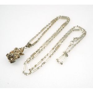 Silver Matchstick Chain with Freeform Nugget Pendant - Pendants/Lockets ...