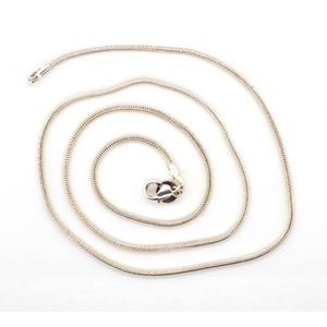 925 Sterling Silver Snake Chain Necklace - 60cm, 12g - Necklace/Chain ...