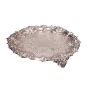 William IV sterling silver footed salver, hallmarked London,…