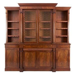 A William IV mahogany library secretaire bookcase, early 1830s,&hellip;
