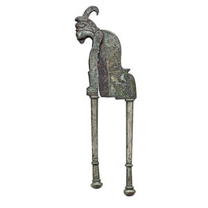 Bali, betel cutter (caket), c1900, iron with silver inlay,…