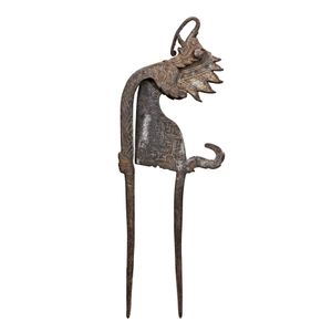 Bali, betel cutter (caket), iron, forged in the shape of an…
