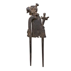 Bali, betel cutter (caket), iron, forged in the shape of Sangut…