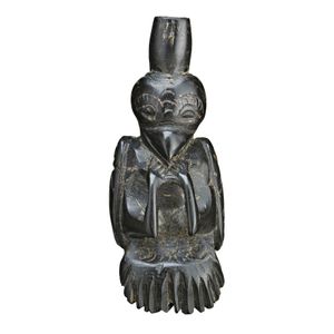 Bali, handle, buffalo horn modelled in the form of an owl, 10.5…