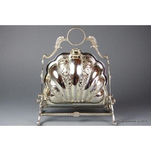 A Victorian silverplated biscuit sachet, mid to late 19th…