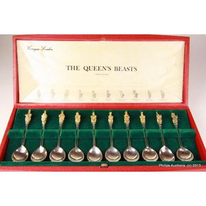 UK 1939 King George VI sterling silver handle Queen's pattern 12-piece cutlery  set - Shop ct-antique Cutlery & Flatware - Pinkoi