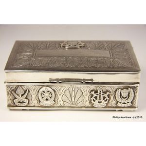 Malaysian Silver Cigarette Case with Sultanate Coats of Arms - Smoking ...