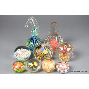 A collection of forty seven paperweights, a mixed selection…