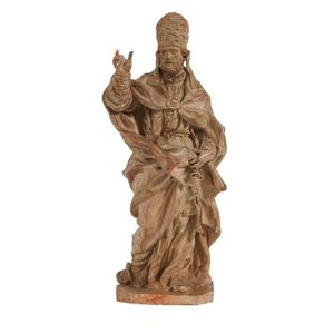 A terracotta sketch for a statue of St Peter as first Pope. In…