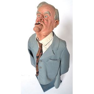 An original rubbery figure puppet by Peter Nicholson: Joh…