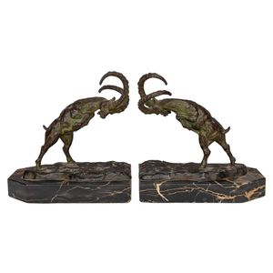 Louis Fontinelle (1886-1964) pair of French Art Deco cast&hellip;