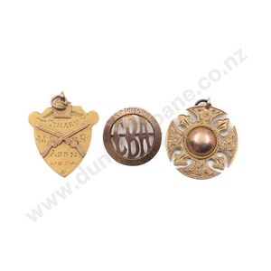 Three Timaru Fire Brigade/Mounted rifle club fob medals the…