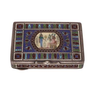 vintage enamel cigarette case European enamelled cigarette cases, early 20th century