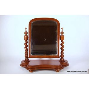 Shaving Mirror Antique Scolloped Edge Victorian Personal -  Portugal