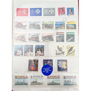 Two New Zealand stamp collection albums 1984, 1985, and…