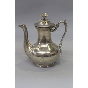 Christofle coffee pot, with flower finial Marked Christofle…