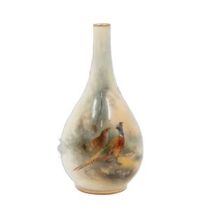Royal Worcester vase, painted with pheasants, signed James&hellip;
