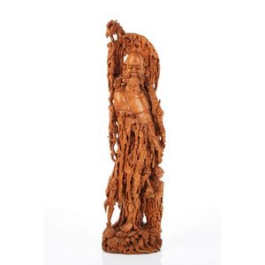 Old vintage wooden staff carved wood idols Size-42 inches sale