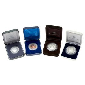 Four Royal Australian mint proof silver coins, the Queen Mother…