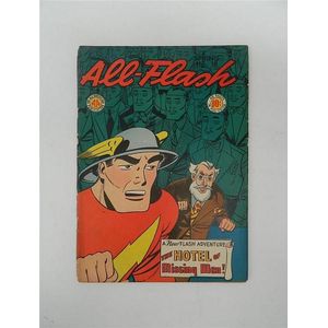 Comic, All Flash #18 Spring 1945, Dc The Hotel of Missing Men!…