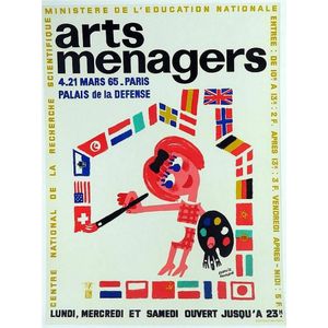 Original French advertising poster, 23H salon Des Arts Menagers,…