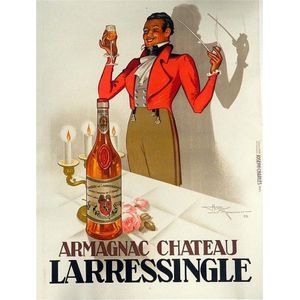 Armagnac Chateau Larressingle, large original stone lithograph…
