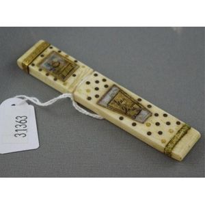 Antique French ivory needle holder with gold fittings and…