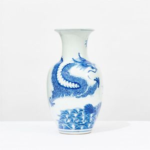 Blue & White Porcelain Meiping Vase - Trailing Peony Design Blue & White Porcelain Meiping Vase - Trailing Peony Design