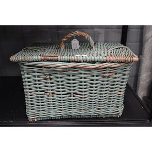 Vintage cane fishing basket