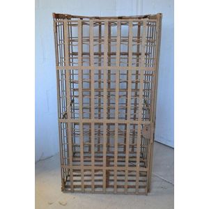 Antique French metal wine cage, approx 115 cm x 60 cm x 54 cm