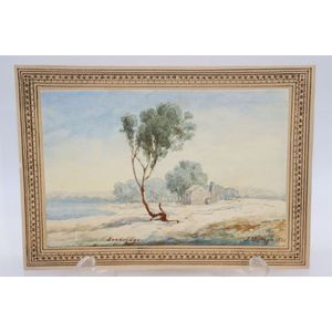 John Mather, 'Sandridge' water colour, signed lower right 1880,…