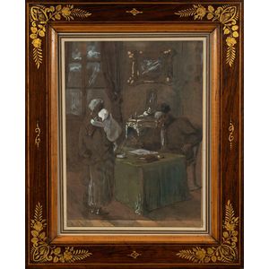Style of Honore Daumier - 19th century French Lawyers office…