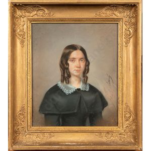 Charles Borely (French 1817-1881) - portrait of a young woman…