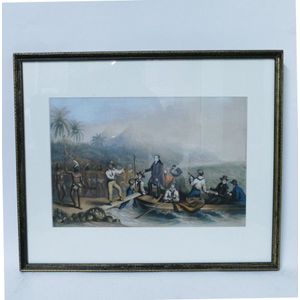 Two George Baxter oil colour prints, The Reception of Rev. J.…