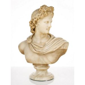 Italian Alabaster Apollo Bust, 19th Century - Busts/Heads - Sculpture ...