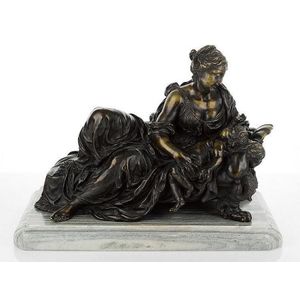 Low price high quality bronze bird statue woman nude brass fountain  sculpture
