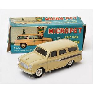 Taiseiya Toy Company Micro Pet vehicles, Japan 1960s - price guide 
