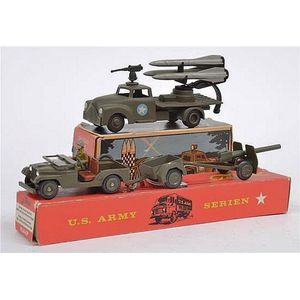 Two Tekno (Denmark) military models, including 814 KP Jeep with…