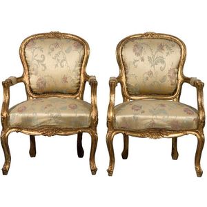 Louis XV (1715-1774): Rococo. These chairs have S and C curves with the  curved cabriole leg. They have l…