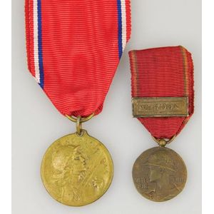 Verdun Campaign Medal With Clasp Miniature - Medals, Badges, Insignia 