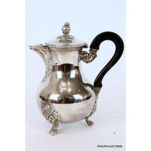 French Silver Hot Chocolate Pot or Coffee Pot by Puiforcat for sale at  Pamono