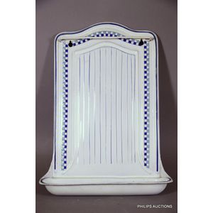 A vintage French Enamelware drip tray Utensil holder, 1920s,…