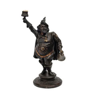 Town Crier' French automaton figural mantel timepiece, bronze…