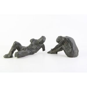 Pair of bronze sculptures by John Ladyman good pair of hand…