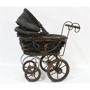 wicker doll carriage prices