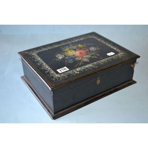 Victorian Lacquered Sewing Box - Boxes - Writing, Sewing, etc. - Small ...